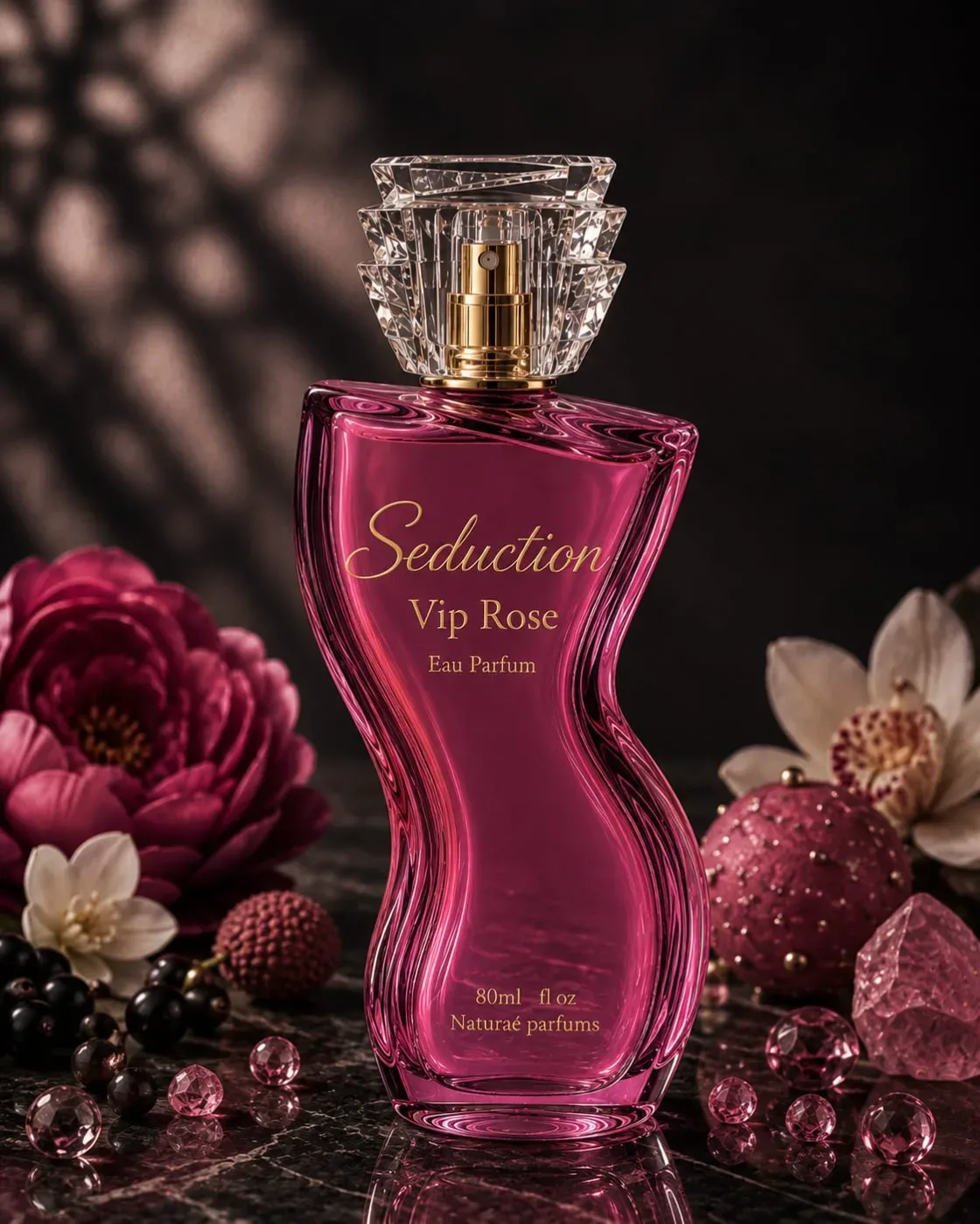 Frasco de Seduction Vip Rose, Eau de Parfum, 80 ml
