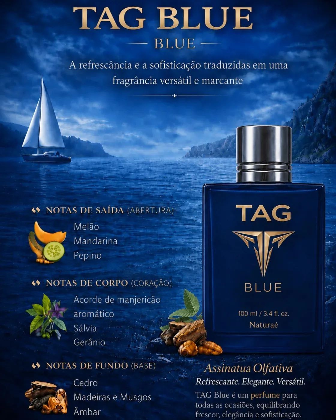 Frasco de TAG Blue, Eau de Parfum, 100 ml