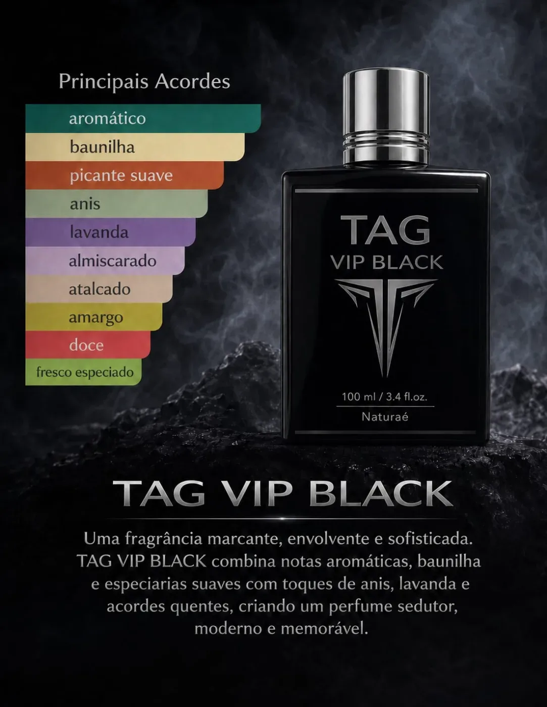 Frasco de TAG Vip Black, Eau de Parfum, 100 ml